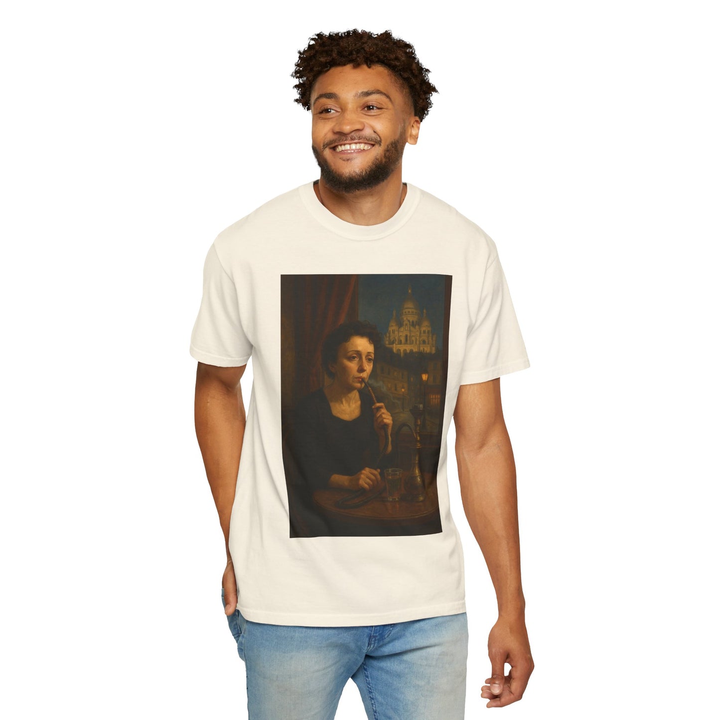 T-Shirt Edith Piaf Smoking Shisha