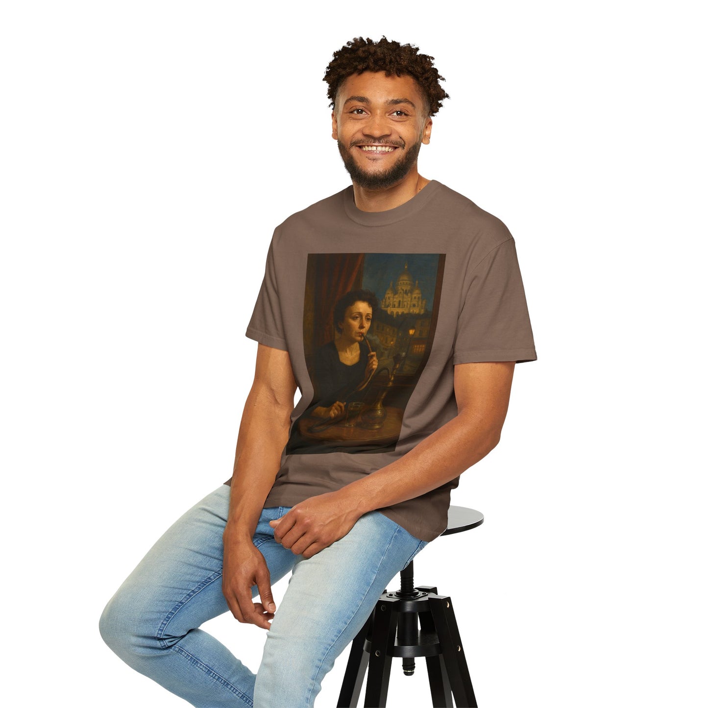 T-Shirt Edith Piaf Smoking Shisha
